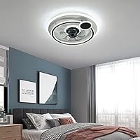 Ceiling Fans, Modern Ceiling Fan with Lighting Remote Ceiling Fans with Lights and Remote for Bedrooms Ceiling Fan with Led Light Lighting Fan Light/Black