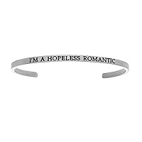 Intuitions Stainless Steel i'm a Hopeless Romantic Cuff Bangle