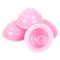 OCEAN Large Size Chinese Silicon Cupping Therapy Set Vacuum Suction Cups Therapy Slimming Bu-Hang Massage Acupressure Great for Pain Relief & Acute (4 Cups)