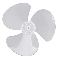 Household Plastic Fan Blade Three Leaves with/Without Fan Nut for Standing Pedestal Fan Table Fanner General Accessories, 16 inch White 11.2 Inch One Size