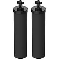 NSF/ANSI 42&372 Certified Water Filter, Replacement for Berkey® BB9-2 Black Purification Elements and Berkey® Gravity Filter System, Pack of 2