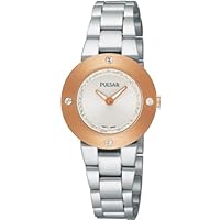 Pulsar PTA404 28 Rose Gold Case Steel Bracelet Mineral Women's Quartz Watch