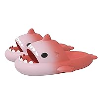 Unisex Shark Slides Pillow Thick-Soled Cute Cartoon Open Toe Sandals Lightweight Comfort Non-Slip Shower Beach Slippers