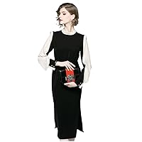2022 Stunning Evening/Cocktail/Women Branded/Classic Ladies Party Dress Beige Black