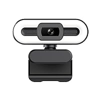 LED 1080P Webcam,with Dual Stereo Microphones Full HD USB Desktop PC Webcam Video Conferencing with Auto Correction Compatible with Windows and Mac,PC and Laptop