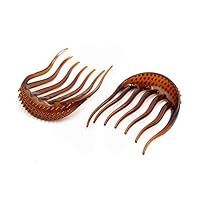 2PCS Coffee Color Styling DIY Puffed Hair Ponytail Horsetail Updo Style Clip Volume Boost Comb Tool by Unoopler
