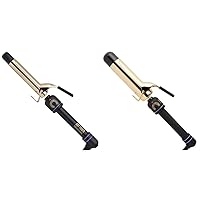Hot Tools 24K Gold Curling Irons, 1 in and 1-1/2 in Barrels, Defined Curls