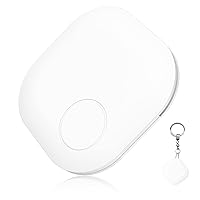 MICFLIP Key Finder, Bluetooth Tracker with Key Chain for Keys Pet Wallets or Backpacks and Tablets (iOS only) - No Monthly fee Compatible with Apple Find My (1 Pack,White)
