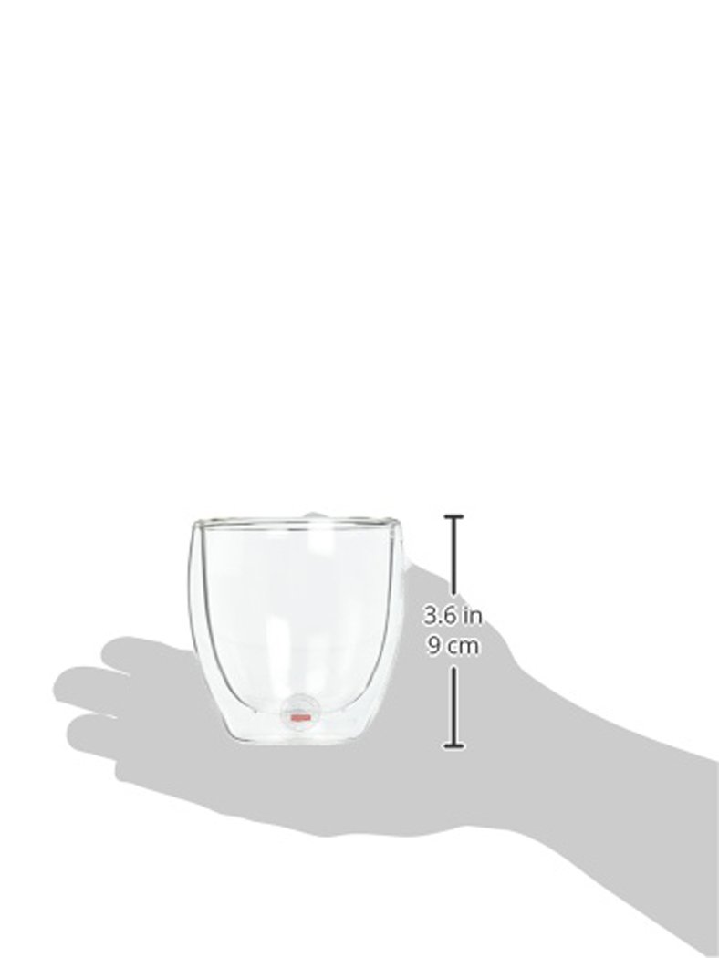 Bodum Pavina Glass, Double-Wall Insulated Glasses, Clear, 8 Ounces Each (Set of 2)
