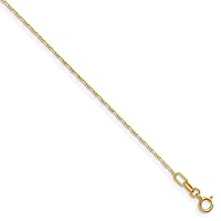 14k Gold 1mm Nautical Ship Mariner Anchor Chain Necklace 16 Inch Jewelry for Women