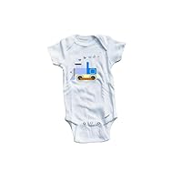 Baby Tee Time Baby Boys' Train with Hearts One Piece
