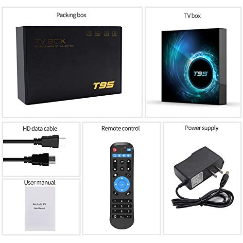 Android TV Box 10.0 T95 Android Box 2GB RAM 16GB ROM 6K Ultra HD AllWinner H616 64bit Support 3D USB HD H.265 2.4/5GHz Dual WiFi Ethernet Android TV Box