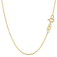 The Diamond Deal Unisex 14K SOLID Yellow Gold 1.2mm Shiny Mens Mariner-Link Chain Necklace for Pendants and Charms with Spring-Ring Clasp (16