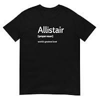Allistair World's Greatest Lover Short-Sleeve Men's T-Shirt, Romantic Gift for Allistair