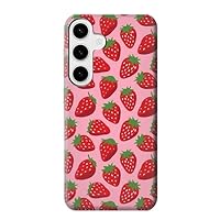 jjphonecase R3719 Strawberry Pattern Case Cover for Samsung Galaxy S24 Plus
