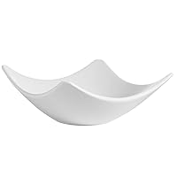 CAC China SHA-H5 Sushia 5-Inch New Bone White Porcelain Square Dish, Box of 36