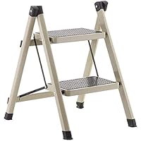 Step Stool,Portable Step Stool,Foldable 2 Two Non-Slip Tread, Safety Steel,G