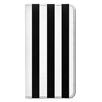 RW2297 Black and White Vertical Stripes Flip Case Cover for Samsung Galaxy Note 4