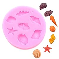 Assorted Sea Star Seashells Silicone Candy Mold for Sugarcraft, Chocolate, Fondant, Resin, Polymer Clay, Soap Making