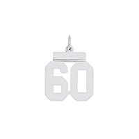 925 Sterling Silver Small Polished Pendant Necklace Sport game Number Jewelry for Women in Silver Choice of Numbers and Variety of Options