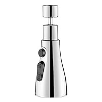 Universal Pressurized Faucet Sprayer Anti Splash 360 Degree Rotating Water Tap Water Saving Faucet Nozzle Adapter Silver Pressurized Faucet Sprayer Anti-splash Faucet Shower