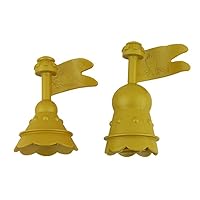 Replacement Parts for Fisher-Price Little People Disney Princess Cinderella Castle Playset - CGK05 ~ Replacement 2 Gold Flags