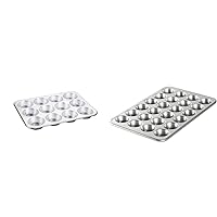 Nordic Ware Natural Aluminum Commercial Muffin Pans, 12 Cup and 24 Cup