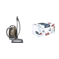 Bundle of Miele Complete C3 Brilliant Canister, Bronze Pearl + Miele XXL Performance Pack, 16 AirClean 3D GN Vacuum Cleaner Bags and 1 HEPA Filter, Traps and Secure Dust
