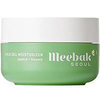 Meebak Cica Gel Face Moisturizer with Vegan Collagen, Hyaluronic Acid, Korean for Hydrating, Anti Aging, Dry Skin, Sensitive Skin, Day and Night Face Cream, 1.69 fl oz