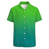 Men's Hawaiian Shirt Quick Dry Tropical Aloha Shirts Short Sleeve Beach Holiday Casual Shirts