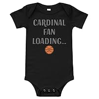 Cardinal Basketball Fan Loading Infant Short Sleeve One-Piece