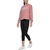 Calvin Klein Performance Women's Stacked Logo Cropped Sweatshirt (Mauve, Small)