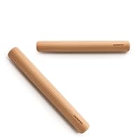 Bundle GOBAM Wood Rolling Pin- Dough Roller for Pasta, Cookies, Pie, Pizza, Chapati, Fondant, Rolling Pins for Baking, Bread Making Tools and Supplies, Small-Medium