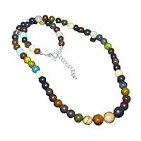 Handmade 925 Sterling Silver Ethiopian Black Balls Opal Beads Strand Gemstone Necklace Gift Jewelry