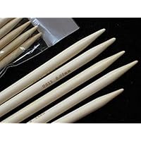 Very Nice Premium 8 Inch Double Pointed Point (BR Brand, Registered) Bamboo Knitting Needles Size 0, 1, 2, 3, 4, 5, 6, 7, 8, 9, 10, 10.5, 11, 13, 15 (US 10.5 (6.5 mm))