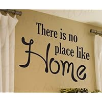 There is No Place Like Home - Family Love Living Room - Quote Decal, Decoration, Large Wall Saying, Lettering Sticker Graphic, Vinyl Decor Art