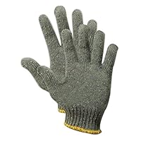 MAGID G178CXS Grayt Shadow Gray Medium Weight Cotton/Polyester Glove with Knit Wrist Cuff, Work, 8