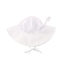 RuffleButts® Baby/Toddler Girls Baby/Toddler Sun Hat with UPF 50+ Sun Protection and Floppy Wide Brim