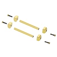 Ewatchparts SCREW TUBE PIN FIT CARTIER PASHA LEATHER STRAP BAND BRACELET LUG COMPATIBLE WITH 22MM GOLD