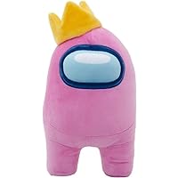 YuMe Among Us Official 12-inch Plush with Accessory - Pink with Crown - 10912