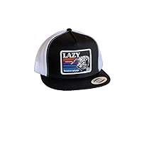 Lazy J Ranch Wear Baseballkappe, 10,2 cm, Kaktus, Sonnenaufgang, Bull, Weiß und Schwarz, Mehrfarbig/Meereswellen (Ocean Tides), 4