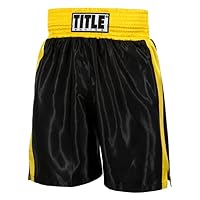 Title Boxing Edge Boxing Trunks 2.0 Size Youth Large Black/Gold