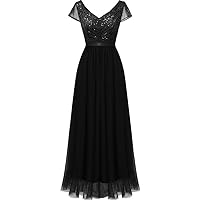 Mother of The Bride Dresses Cap Sleeves Beaded Evening Dress Formal Long Mother of The Bride Dress