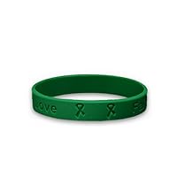 Fundraising For A Cause | Green Cerebral Palsy Awareness Bracelets – Green Ribbon Cerebral Palsy Awareness Silicone Bracelets for Adults Green