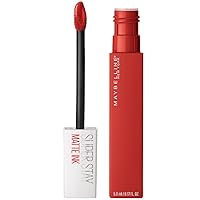 Maybelline Super Stay Matte Ink Liquid Lipstick Makeup, Long Lasting High Impact Color, Up to 16H Wear, Dancer, Brick Red, 1 Count