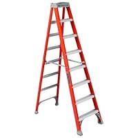 12 ft Fiberglass Ladder, Rating IA, 300Lb Capacity, Orange- No. FS1512