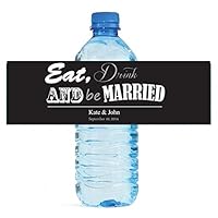 100 Contemporary Wedding Water Bottle Labels Party Event Bridal Shower