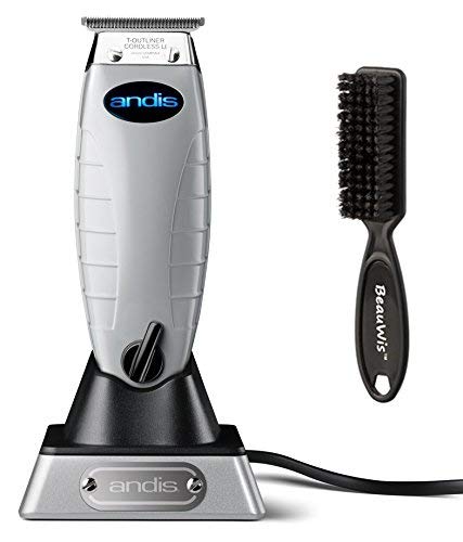 Andis Cordless T-Outliner Trimmer with BeauWis Blade Brush, for Men's