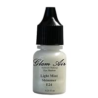 Glam Air Airbrush E24 Light Mint Shimmer Eye Shadow Air Brush Water-based Makeup 0.25oz