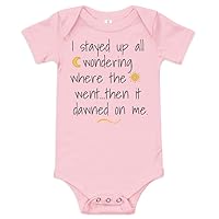 I Stayed up All Night.Short Sleeve Infant One-Piece